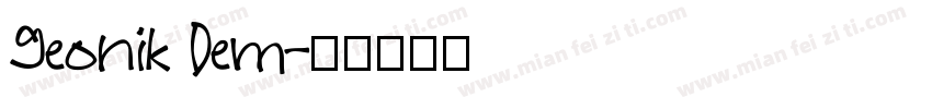 Geonik Dem字体转换